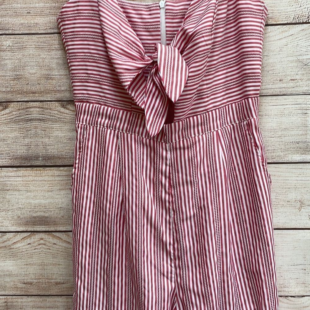 &MERCI WIDE LEG JUMPSUIT IN RED AND WHITE STRIPES - Picture 7 of 10